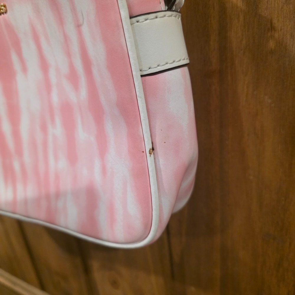 Michael Kors‎ Jet Set East West Crossbody Bag Womens Pink White Tie-Dye Leather - Picture 9 of 12